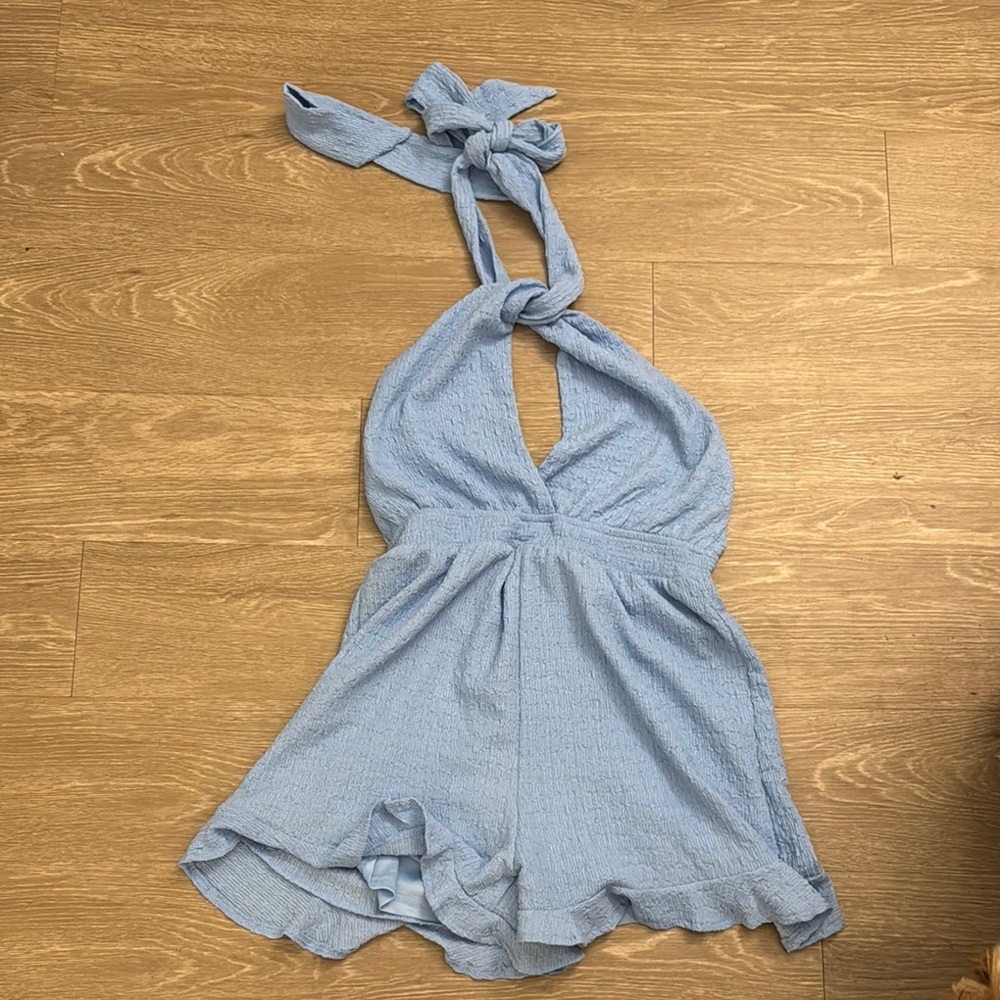 Light Blue Halter Romper